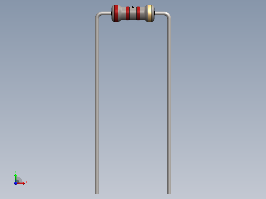 电容器 二极管 电阻器-Resistor 2.2K Ohm前视图