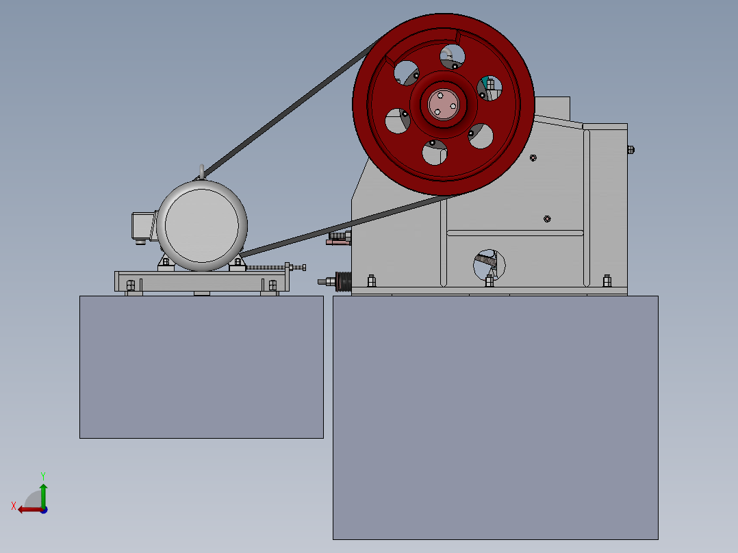PE4060颚式破碎机SW三维+CAD图纸==1361255=300S后视图
