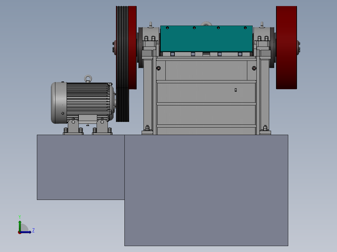 PE4060颚式破碎机SW三维+CAD图纸==1361255=300S左视图