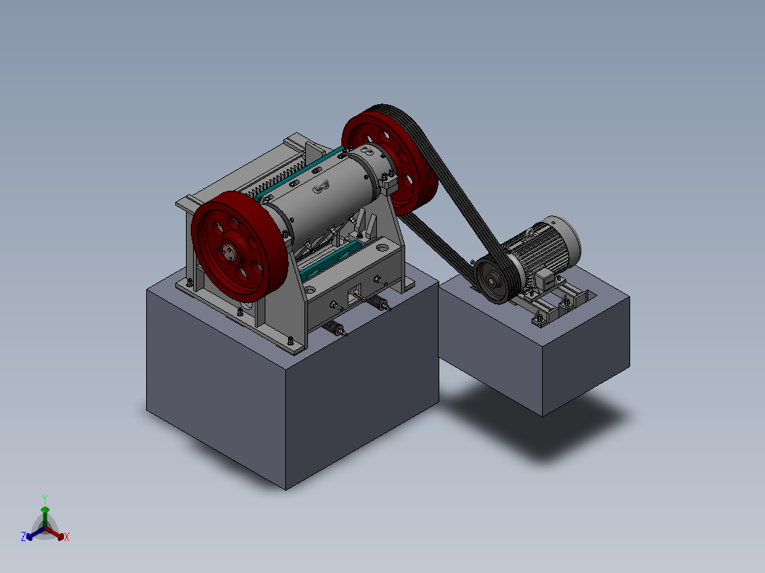 PE4060颚式破碎机SW三维+CAD图纸==1361255=300S正等轴测图