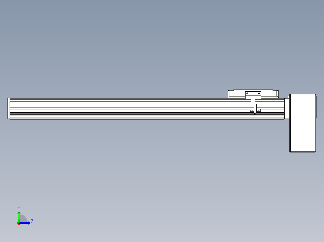 同步带全封闭直线模组TPA-HCB-105D-90-L500-LP-C-P20-N3左视图
