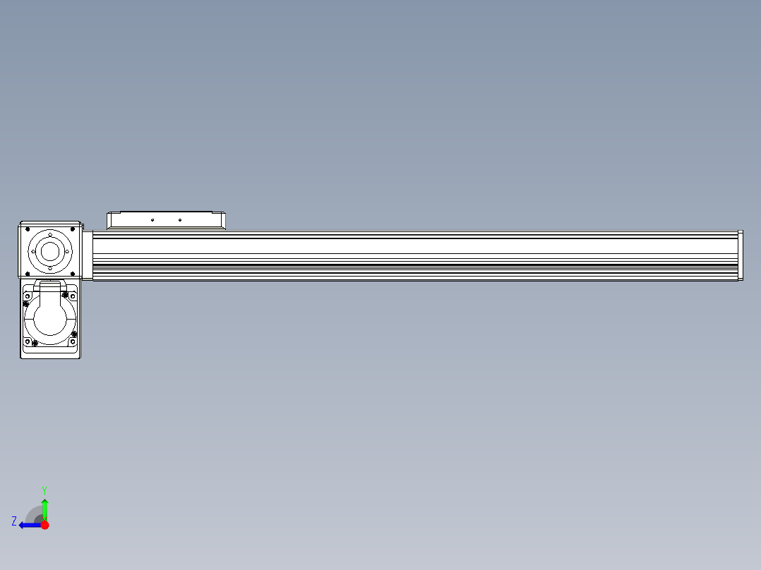 同步带全封闭直线模组TPA-HCB-105D-90-L500-LP-C-P20-N3右视图