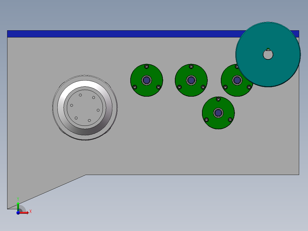 拖拉机变速箱的设计含SW三维图前视图