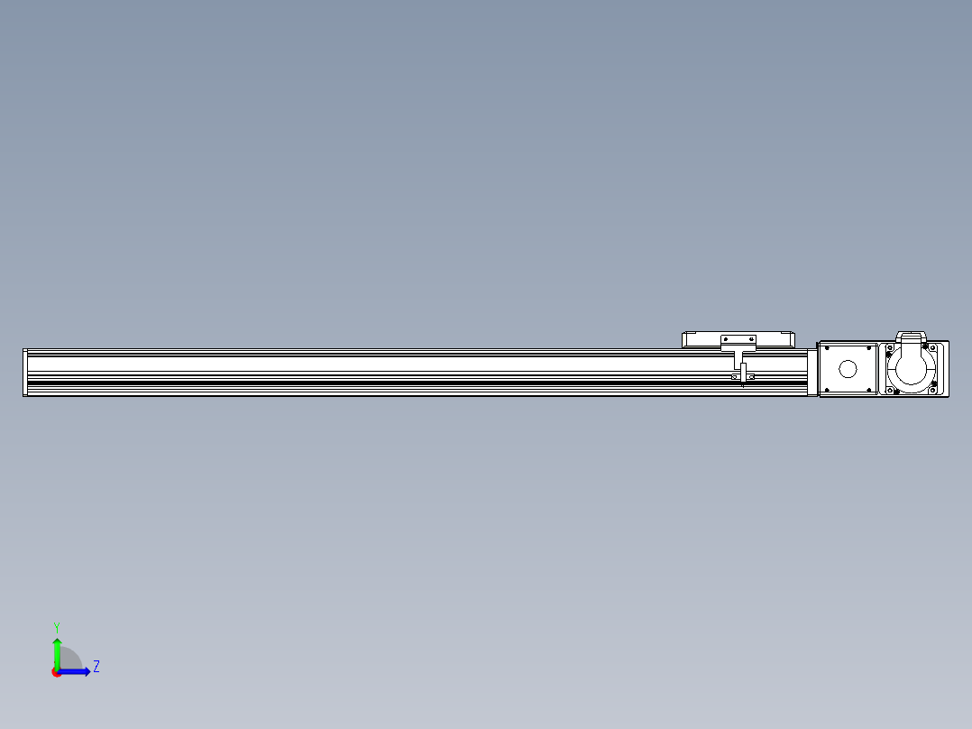 同步带全封闭直线模组TPA-HCB-105D-90-L700-MR-C-P20-N3左视图
