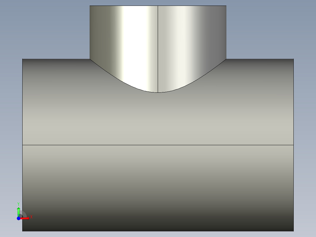 船舶管路系统SeaCor_Molded_ReducingTee_SxSxS_37J101422_4.5in x 3in前视图