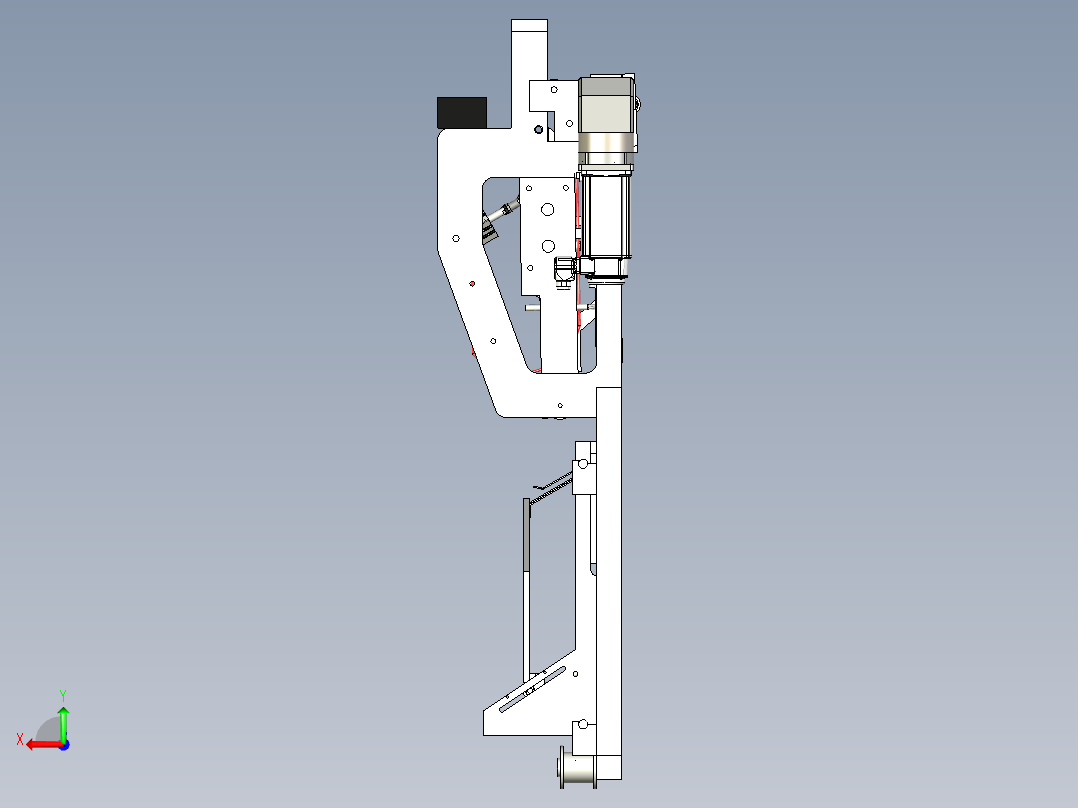 立式包装机机构后视图