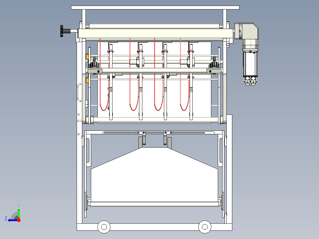 立式包装机机构右视图