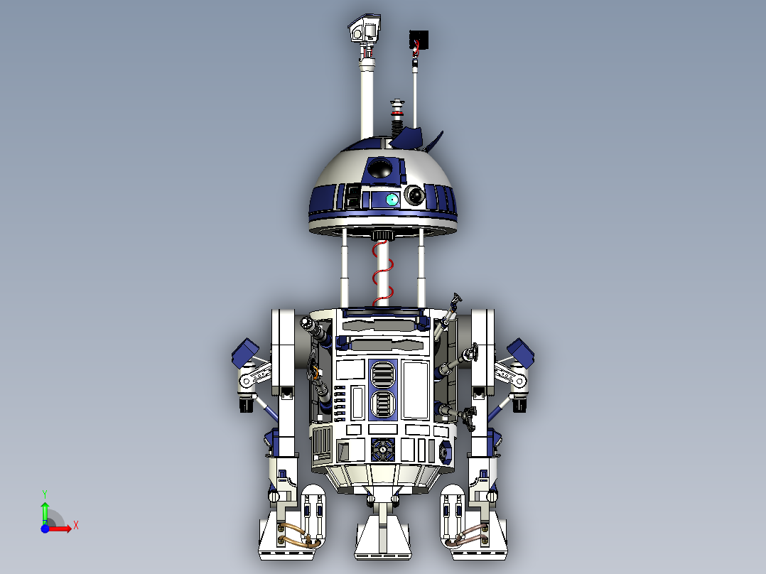 机器人R2D2 -包含配置器前视图