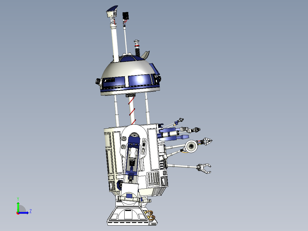 机器人R2D2 -包含配置器左视图