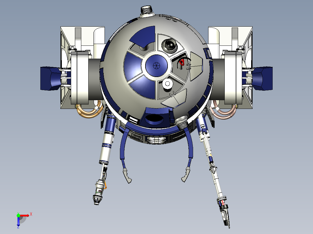 机器人R2D2 -包含配置器俯视图