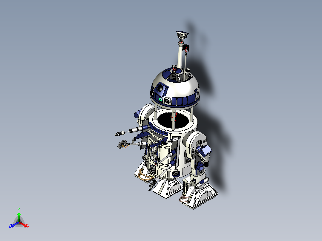 机器人R2D2 -包含配置器正等轴测图