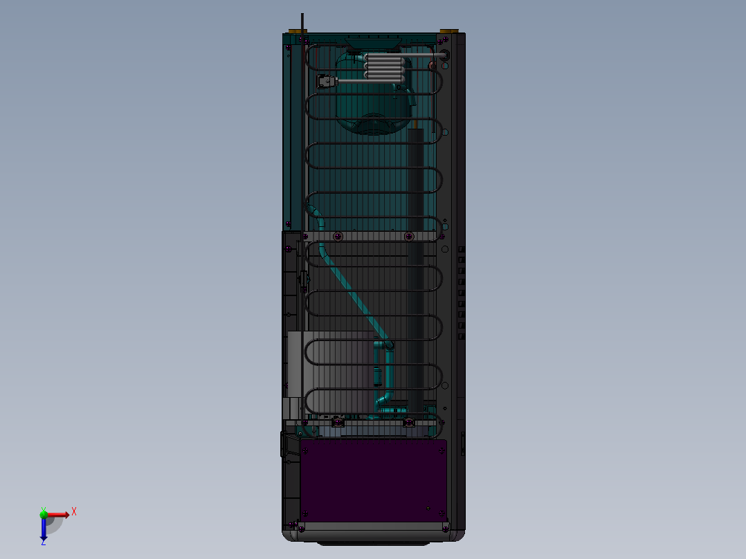 全自动饮水机 自动化设备3D图纸3D模型俯视图