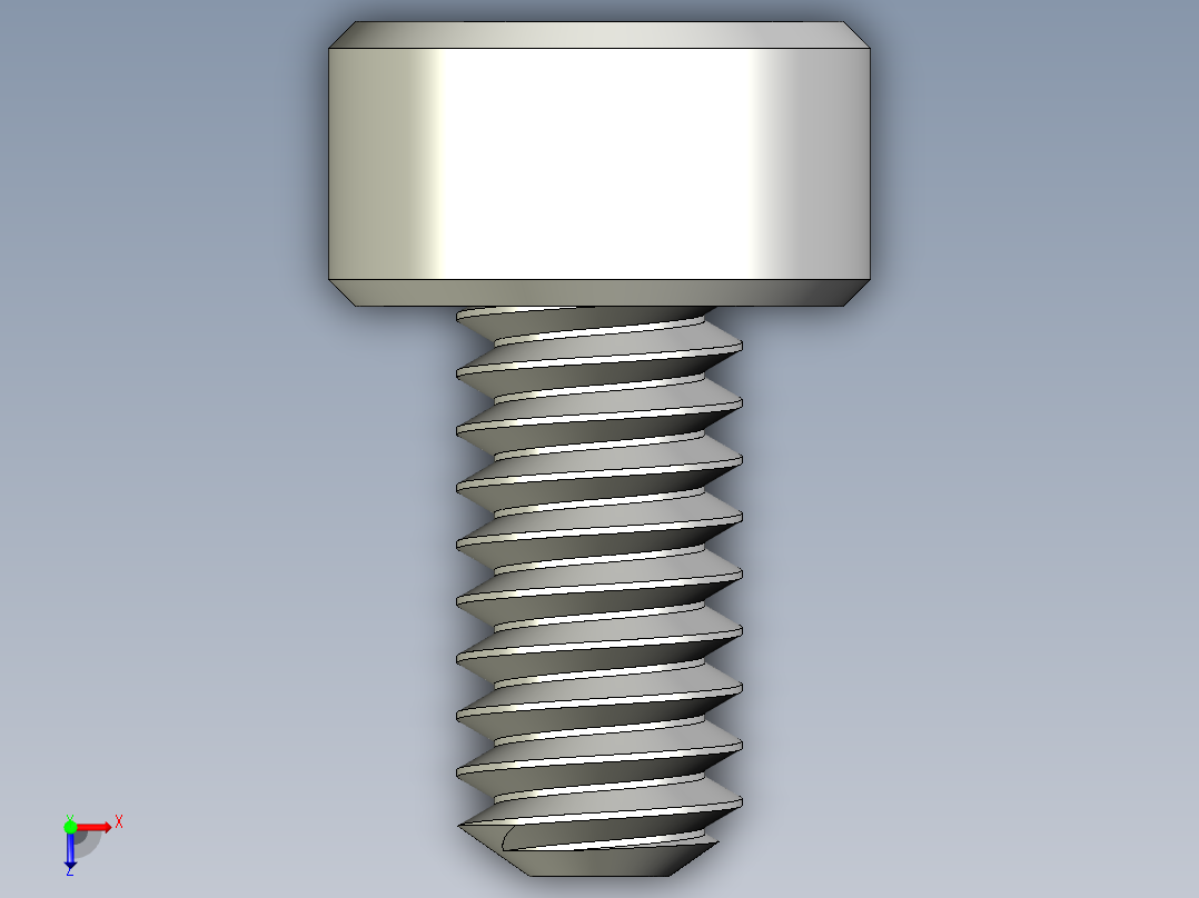 M2 x 0.4mm Thread 4mm LONG SOCKET HEAD CAP SCREW.IGS俯视图