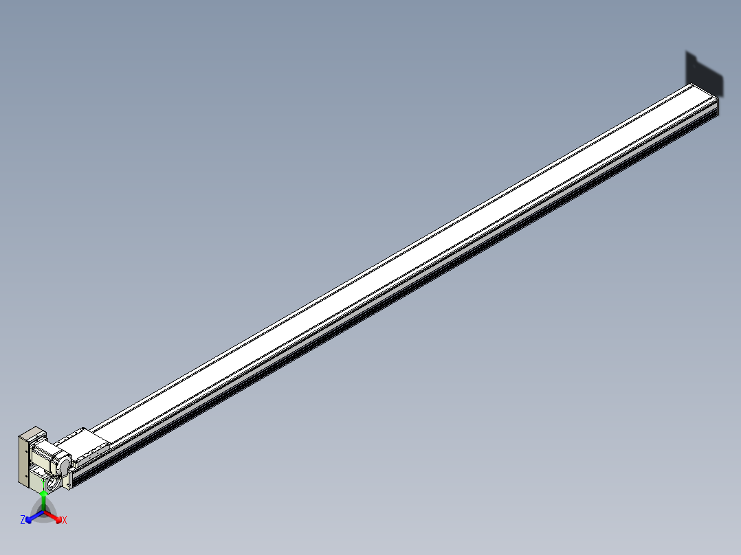 同步带全封闭直线模组TPA-HCB-105D-90-L2200-LU-Y-P20-N3正等轴测图