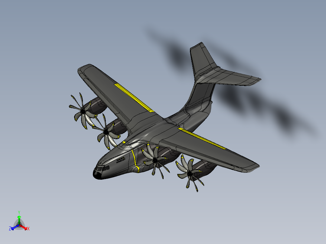 大型无人机正等轴测图