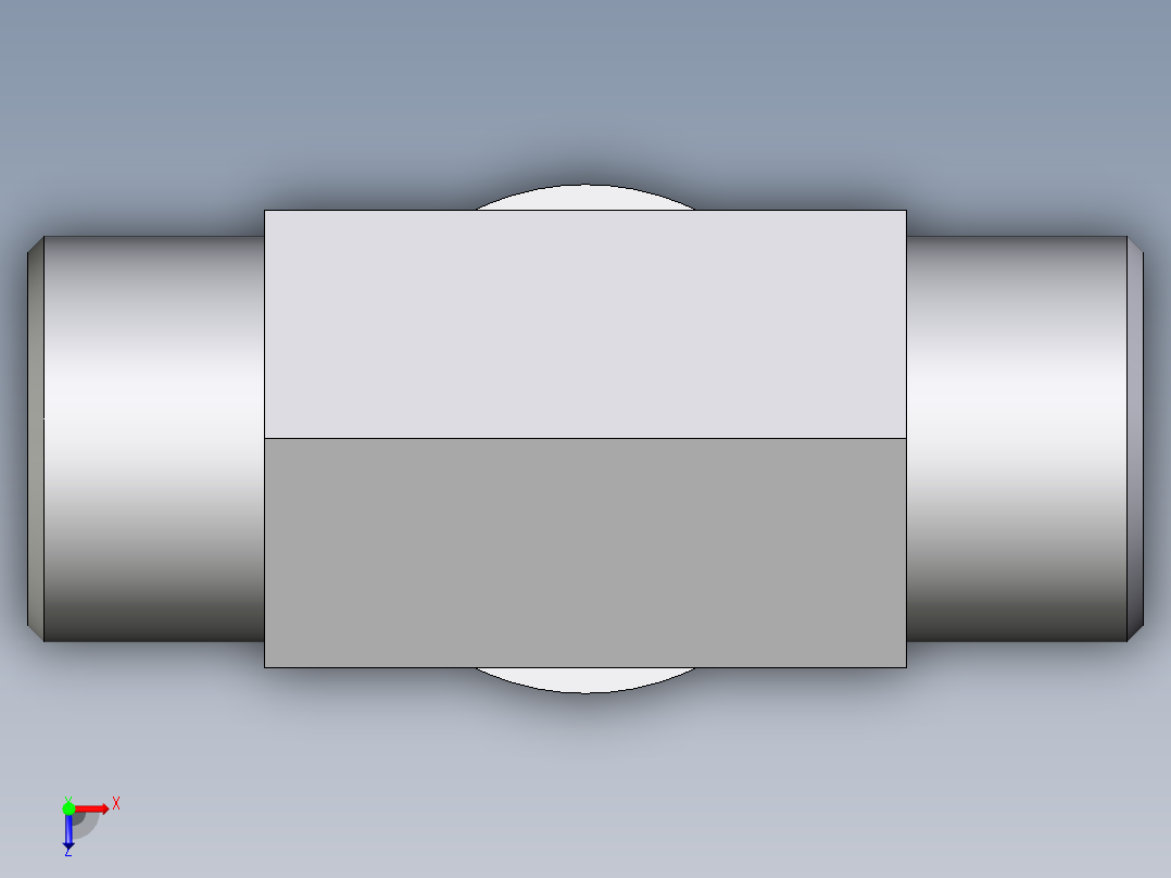卡套式工业通用硬管接头EO_Adjustable_locknut_branch_tee_TEE16SROMDCF俯视图