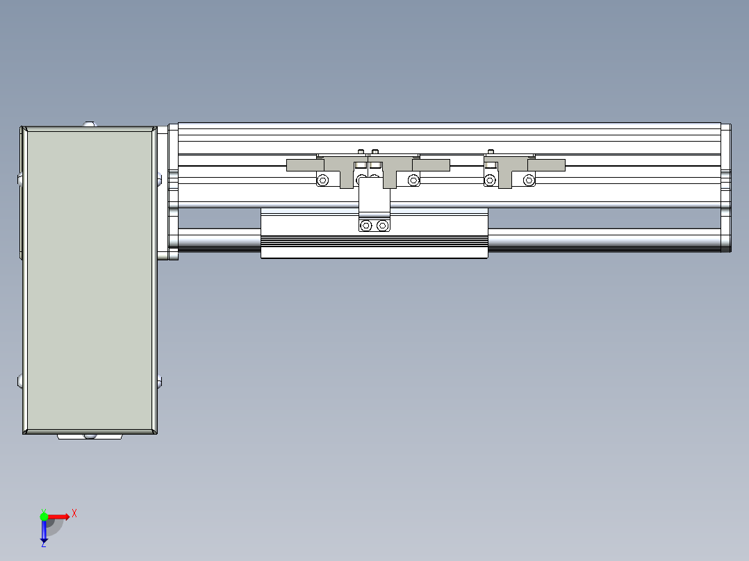 同步带滑台-半封闭B10H-L45-S50-RU-P40-D3俯视图