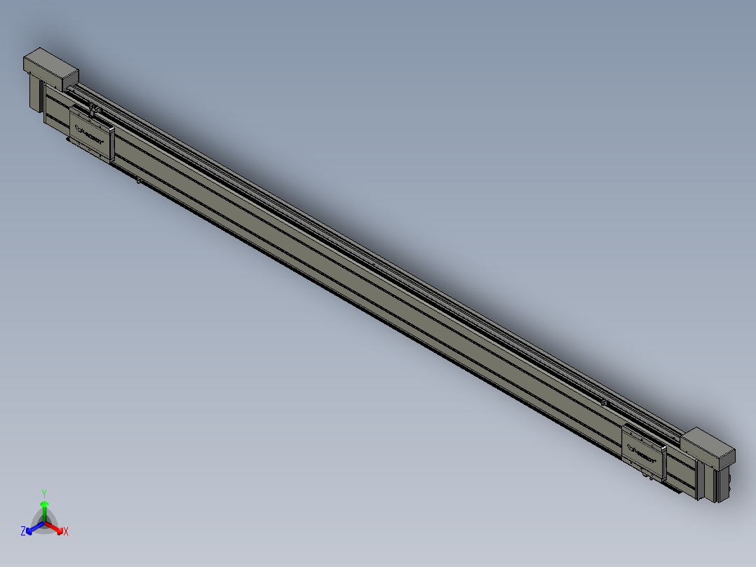 威洛博双电机滑台-VBC14S2-L50-S2000-BLR-P40-C6正等轴测图