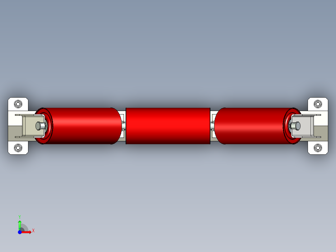 DTII(A)型带式输送机35°槽型托辊 65C414前视图