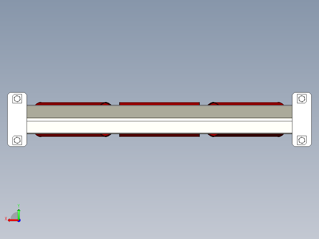 DTII(A)型带式输送机35°槽型托辊 65C414后视图