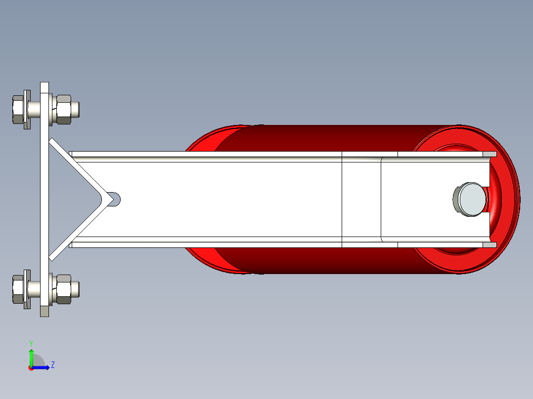 DTII(A)型带式输送机35°槽型托辊 65C414左视图
