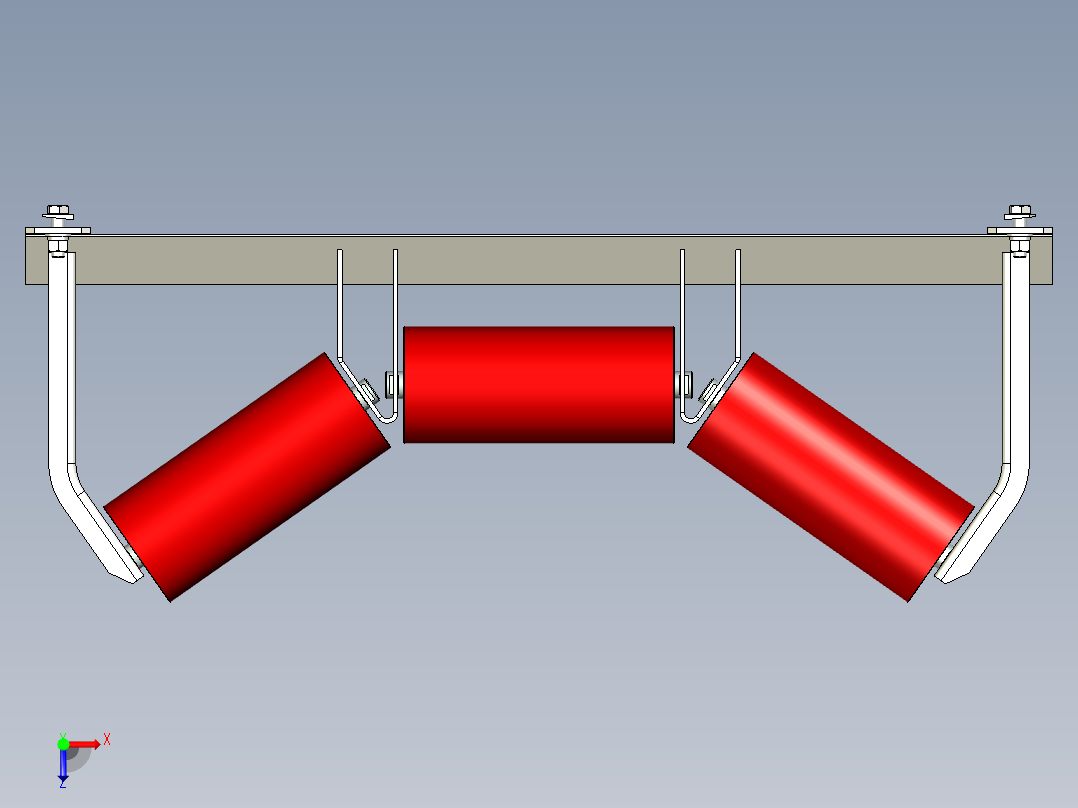 DTII(A)型带式输送机35°槽型托辊 65C414俯视图