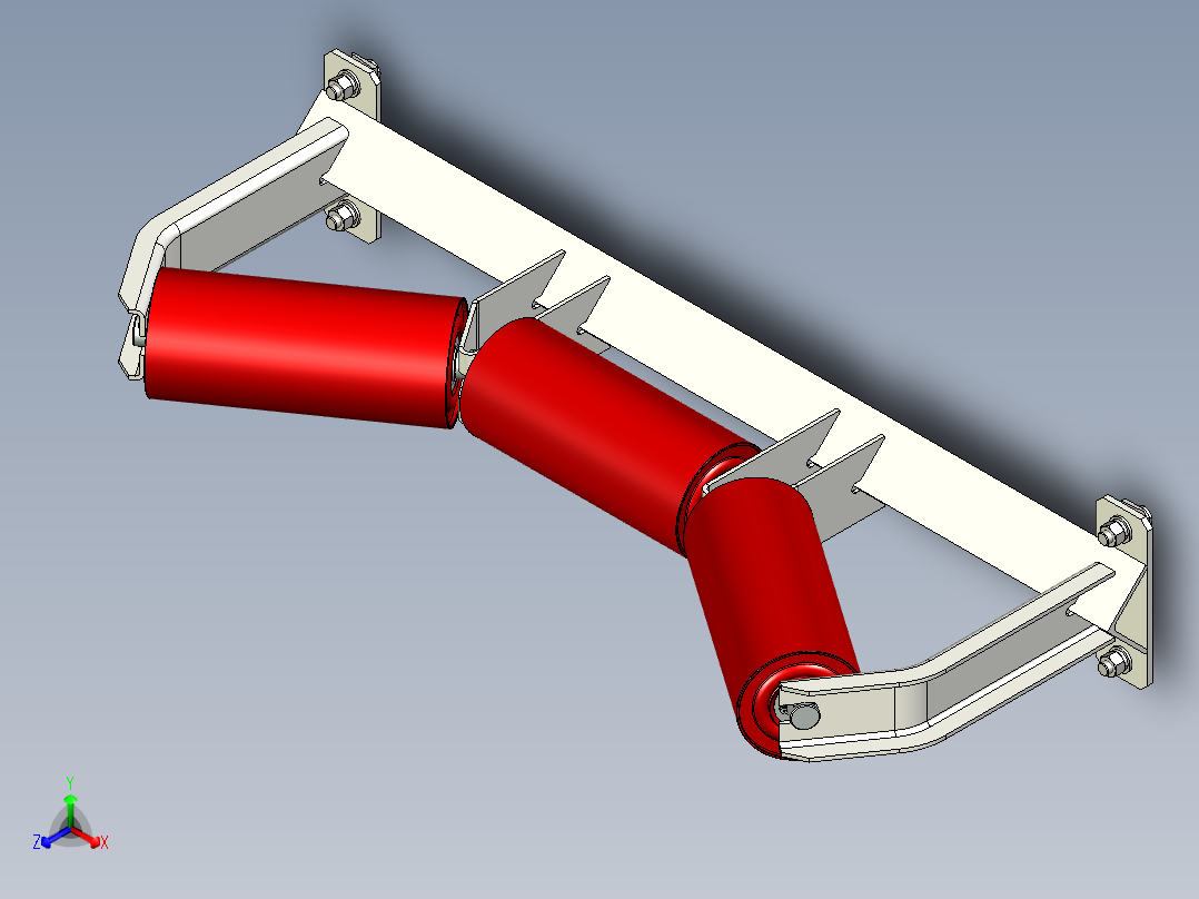 DTII(A)型带式输送机35°槽型托辊 65C414正等轴测图