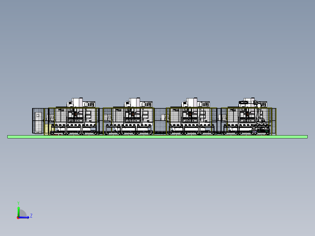 定位推车上料地轨机器手搬运机床上下料sw20可编辑左视图