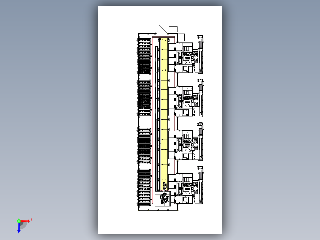 定位推车上料地轨机器手搬运机床上下料sw20可编辑俯视图