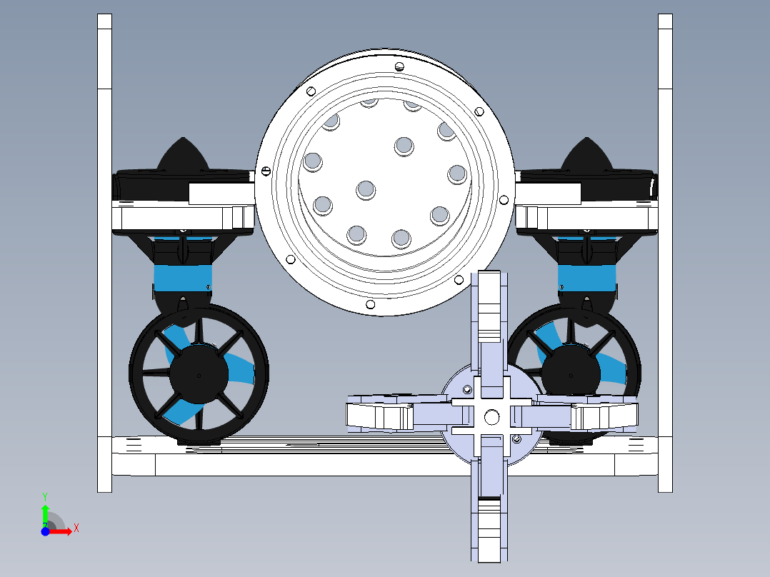 潜水器 水下机器人前视图