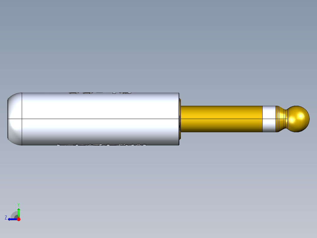 电话插头右视图