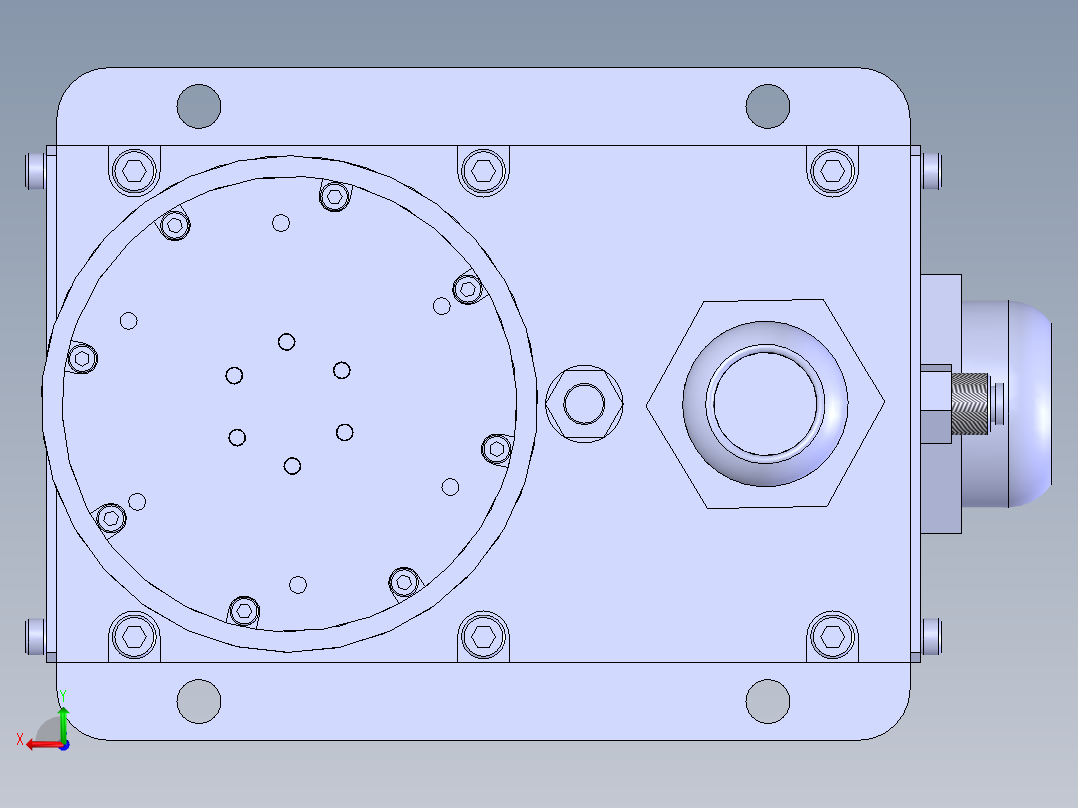 一种scara机器人结构设计（二维+三维+说明书）后视图