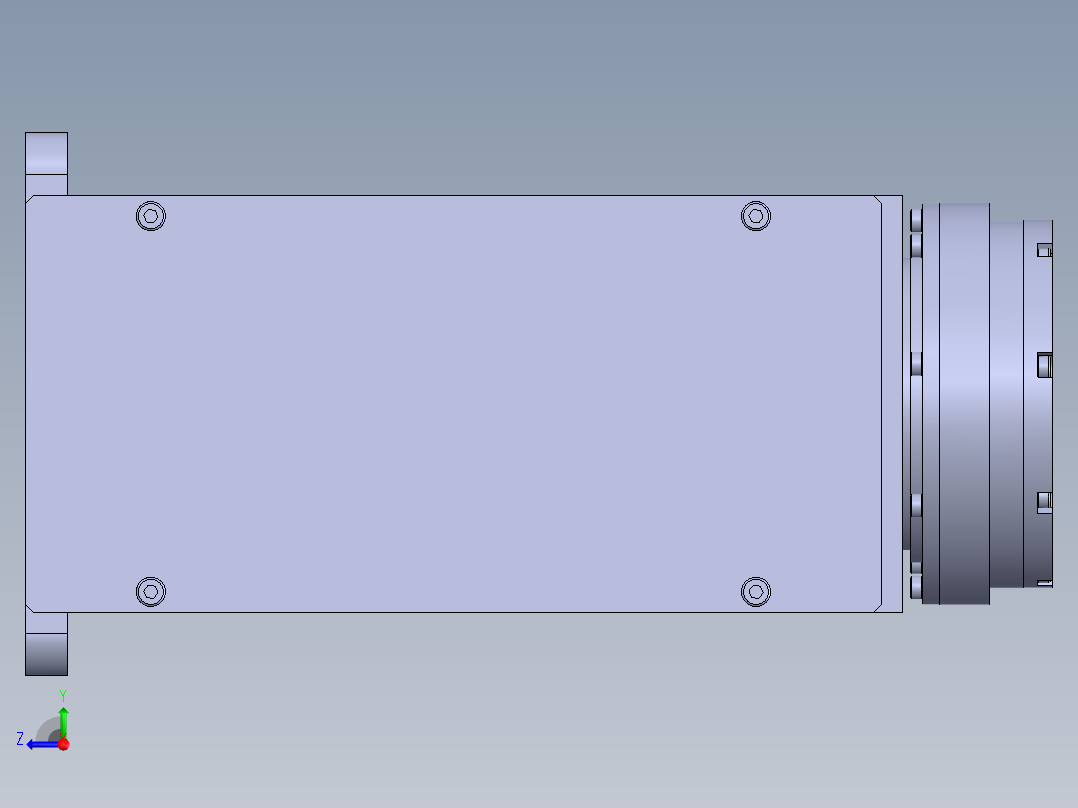 一种scara机器人结构设计（二维+三维+说明书）右视图