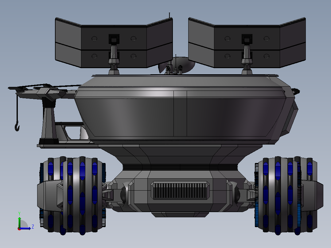 火星探索实验车左视图