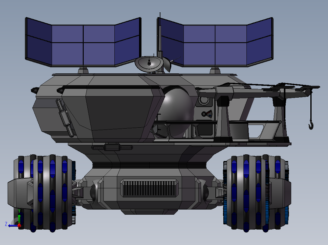 火星探索实验车右视图