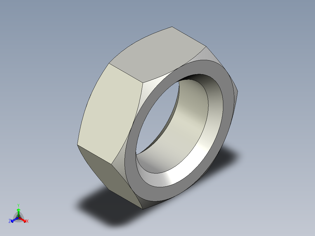 螺母-Nut_M8-4-10-30-30.stp正等轴测图