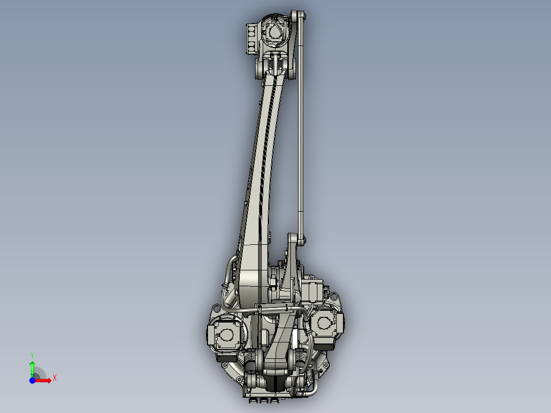 川崎cp300L四轴工业码垛机器人三维模型资料前视图