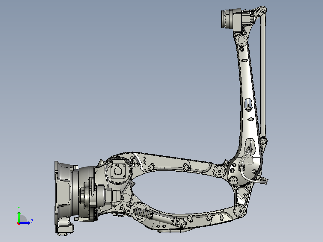 川崎cp300L四轴工业码垛机器人三维模型资料左视图
