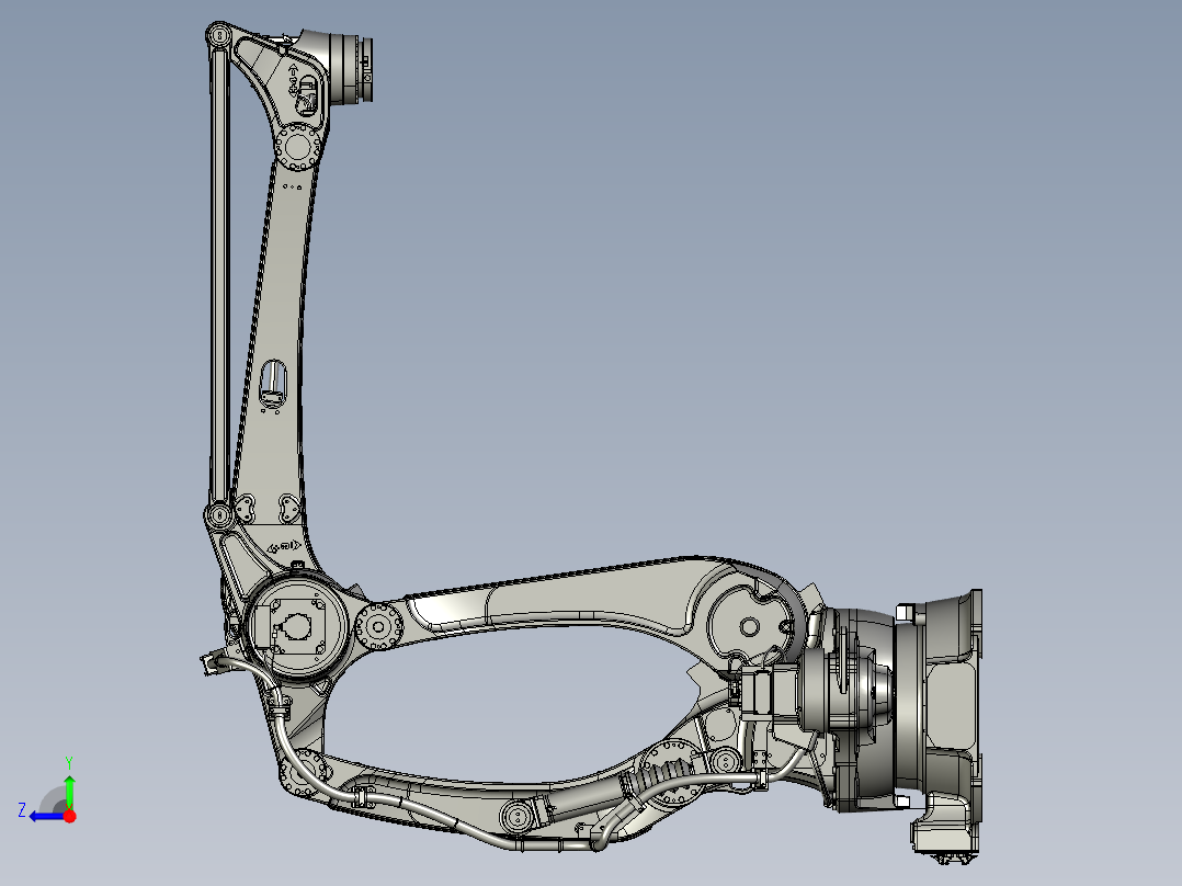 川崎cp300L四轴工业码垛机器人三维模型资料右视图