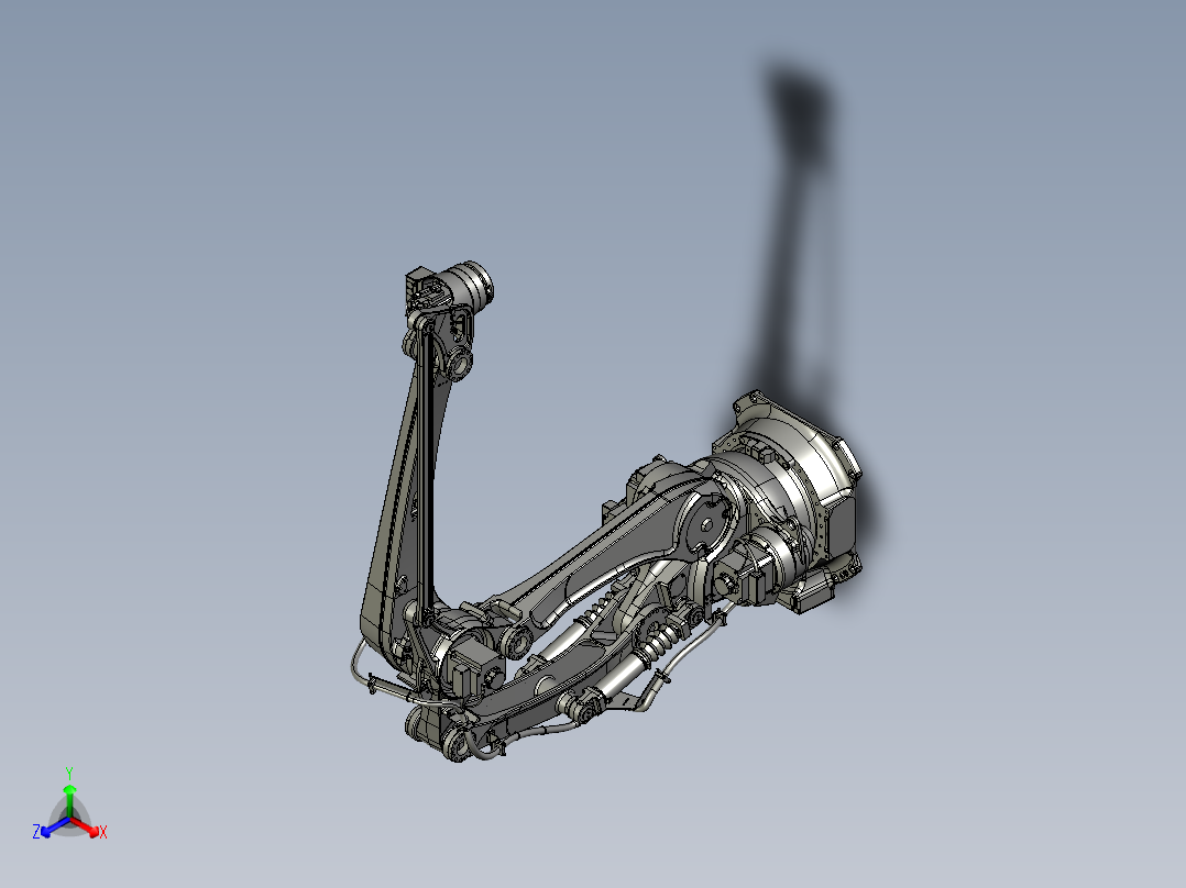 川崎cp300L四轴工业码垛机器人三维模型资料正等轴测图