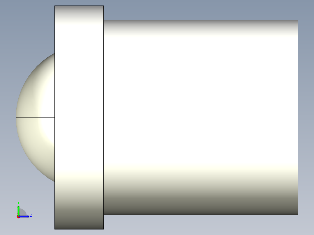 定位珠(塑膠本體)2208-3D多系列多零件图纸模型左视图
