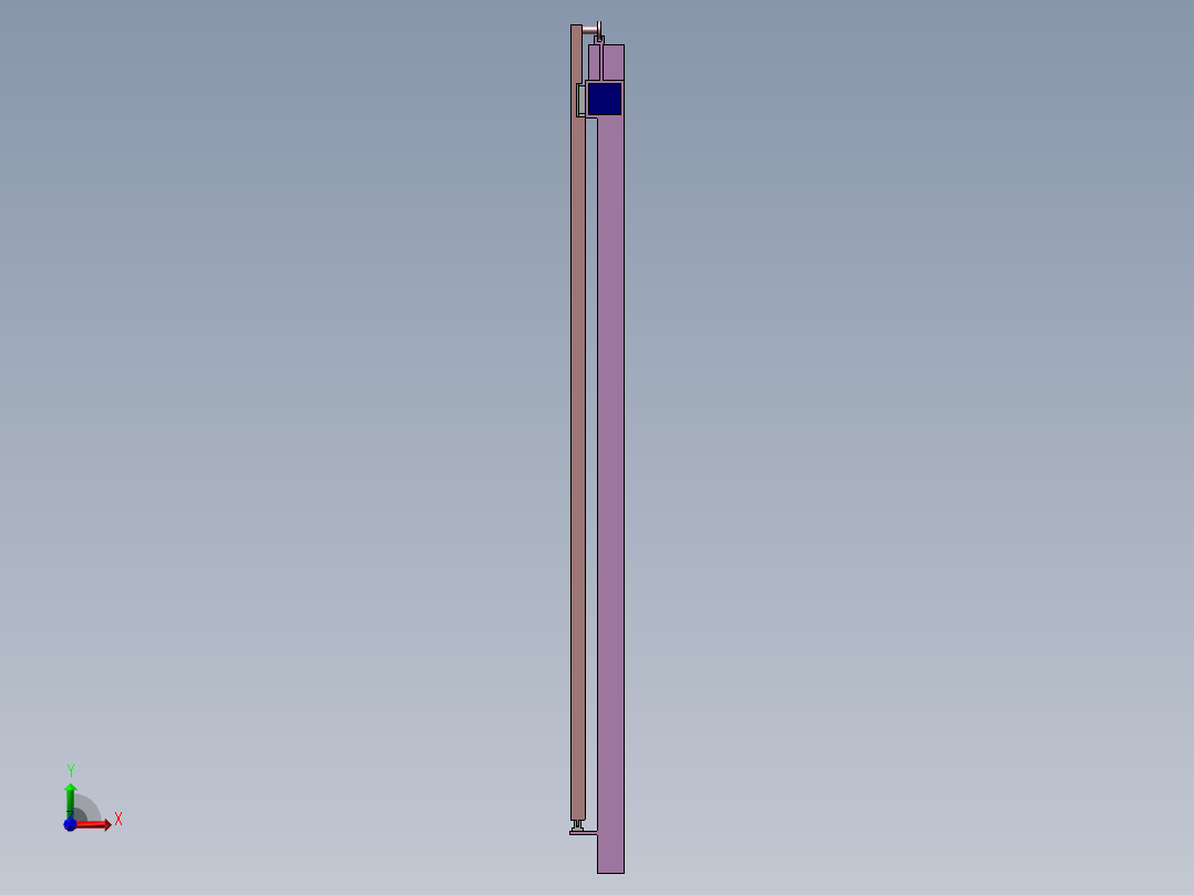 高铁电控移动门前视图