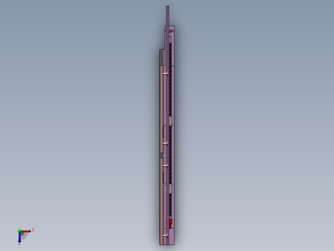 高铁电控移动门俯视图