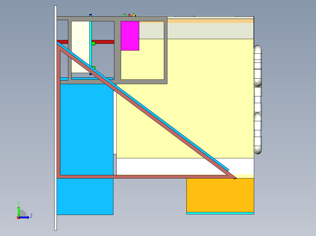 蒸发冷却系统左视图