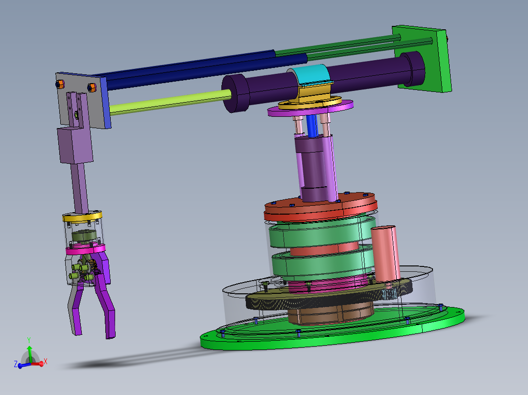 机床上下料机械手设计【含三维SW+CAD图纸+说明书】