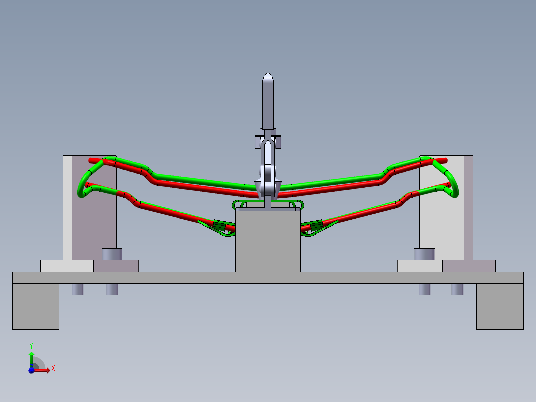 弹簧组件装配防错工装MF前视图