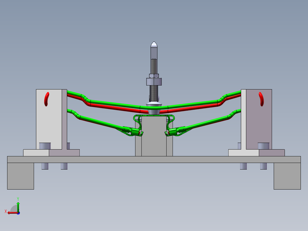 弹簧组件装配防错工装MF后视图