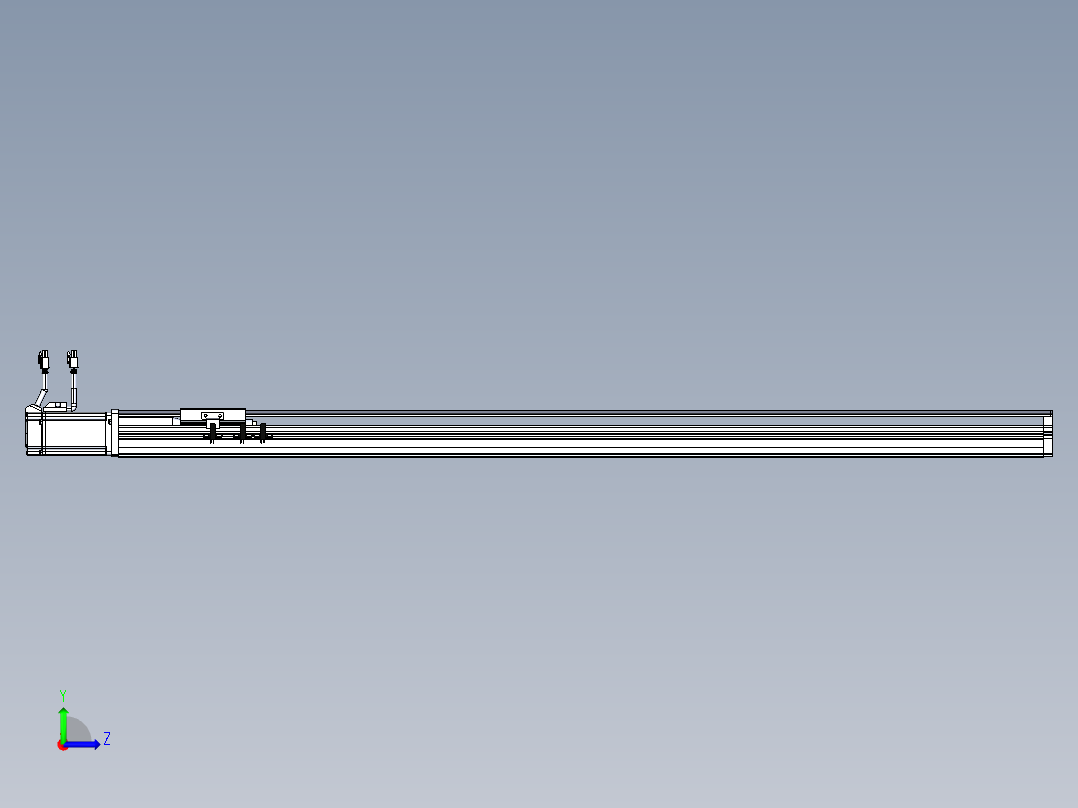 东锦丝杆传动-直线滑台模组DH102-C-L10-S1050-BC-P400W-C3左视图