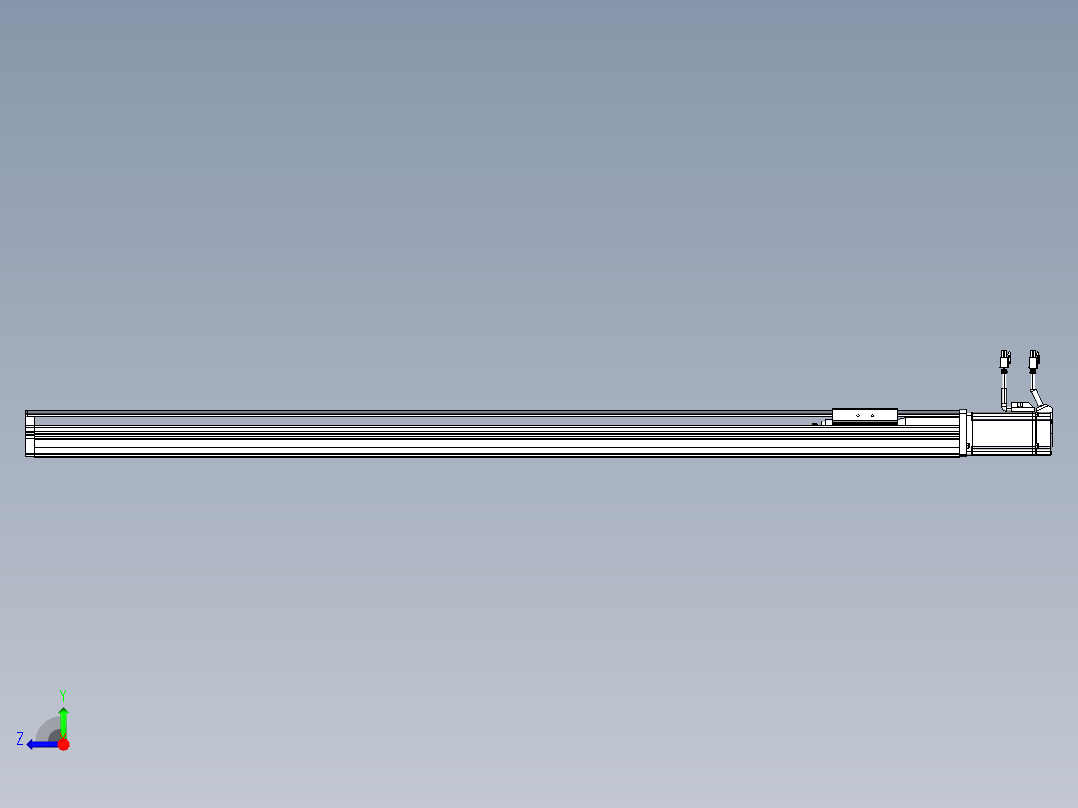 东锦丝杆传动-直线滑台模组DH102-C-L10-S1050-BC-P400W-C3右视图