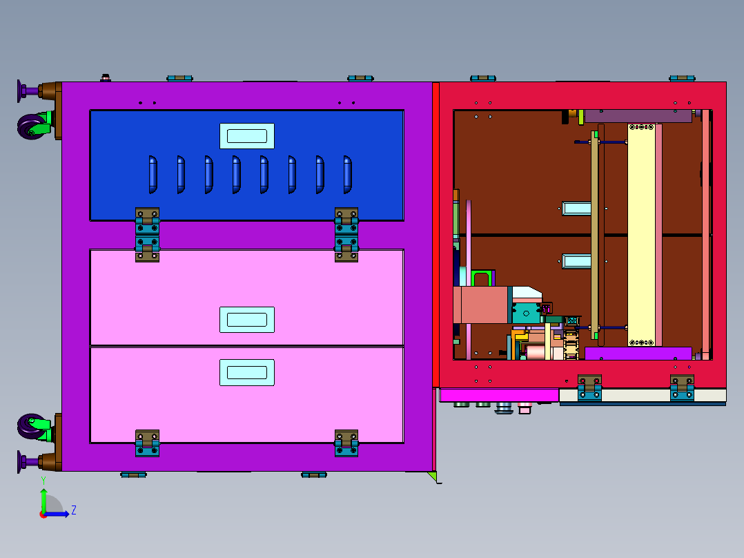 SMD精密视觉点胶机左视图